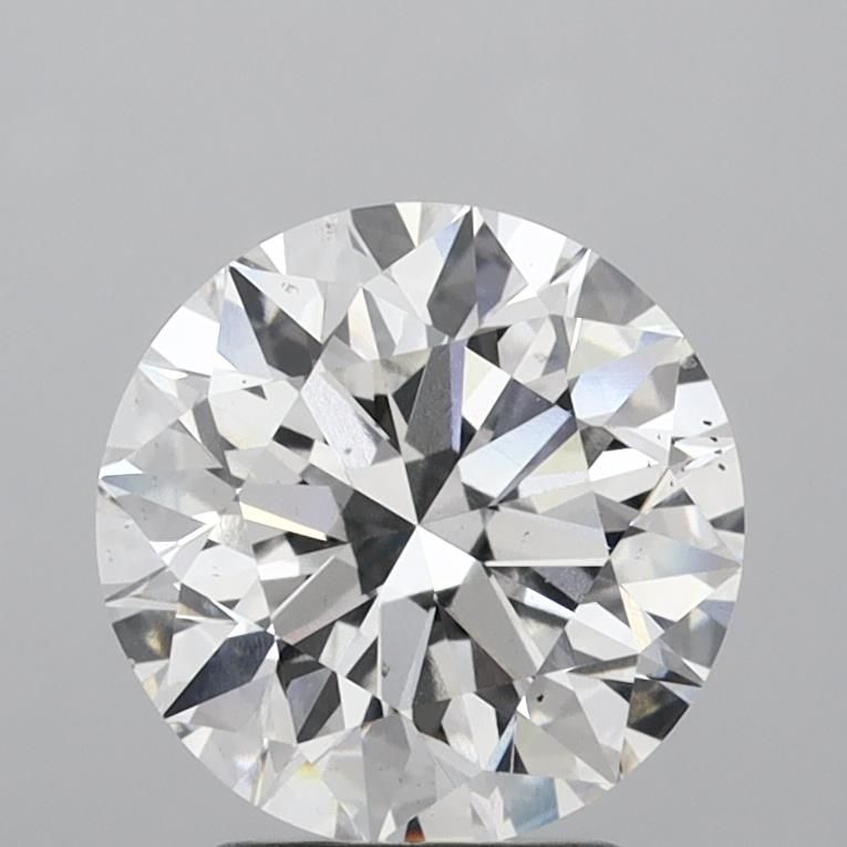 3.01 Carat Round Lab Diamond with  Cut Diamond in 14KT  view 1
