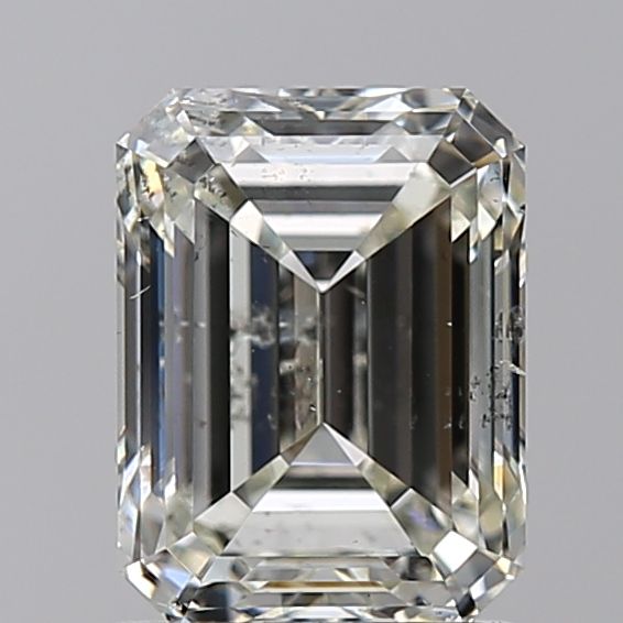 1.72 Carat Emerald Natural Diamond with  Cut Diamond in 14KT  view 1
