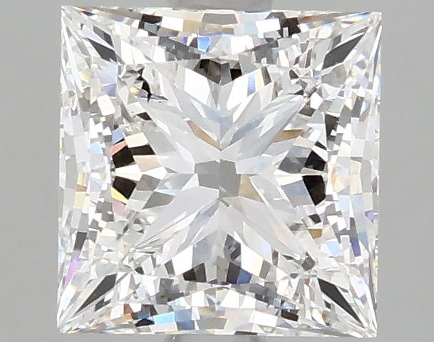 1.9 Carat Princess Lab Diamond with  Cut Diamond in 14KT  view 1
