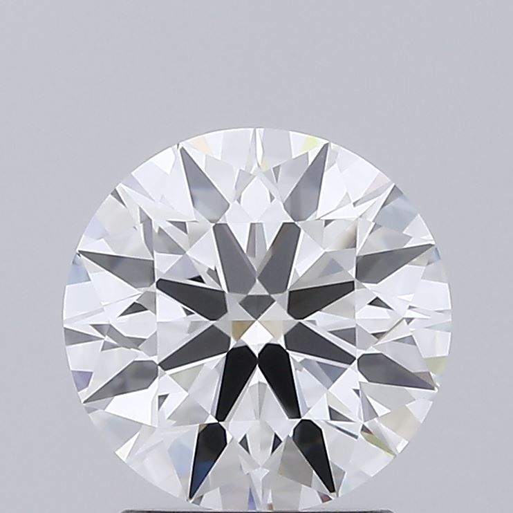2.0 Carat Round Lab Diamond & 2.0 Carat Round Lab Diamond with  Cut Diamond in 14KT  view 1
