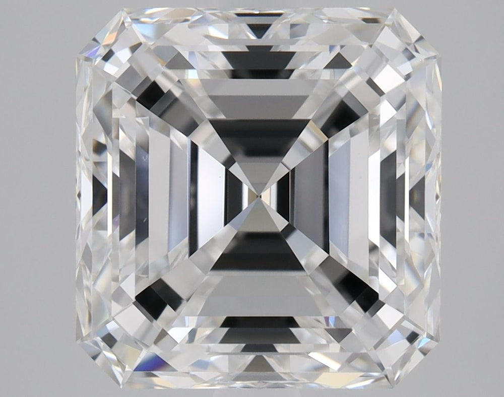 3.5 Carat Asscher Natural Diamond with  Cut Diamond in 14KT  view 1
