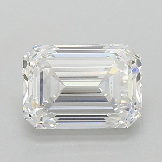 2.53 Carat Emerald Lab Diamond with  Cut Diamond in 14KT  view 1
