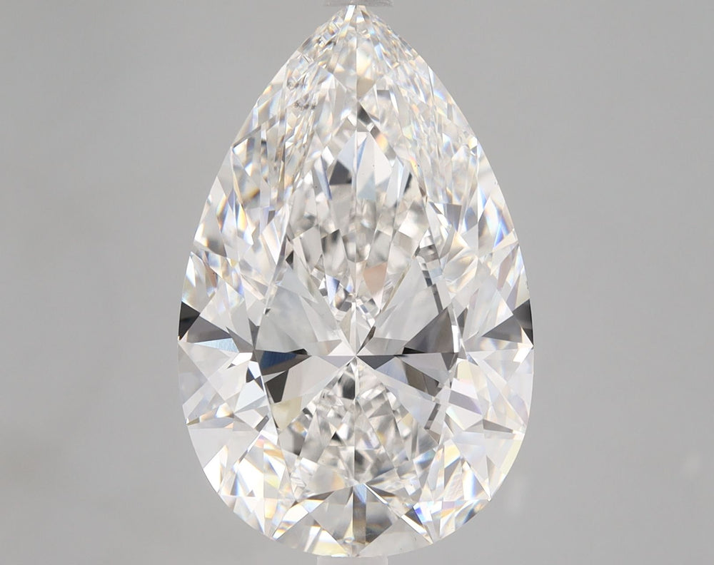 7.96 Carat Pear Lab Diamond with  Cut Diamond in 14KT  view 1
