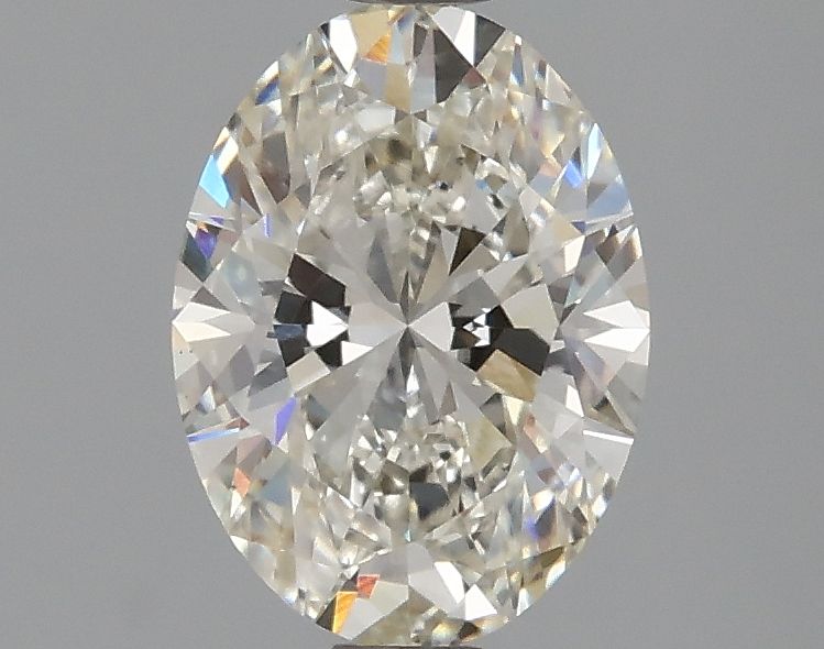 1.5 Carat Oval Lab Diamond with  Cut Diamond in 14KT  view 1
