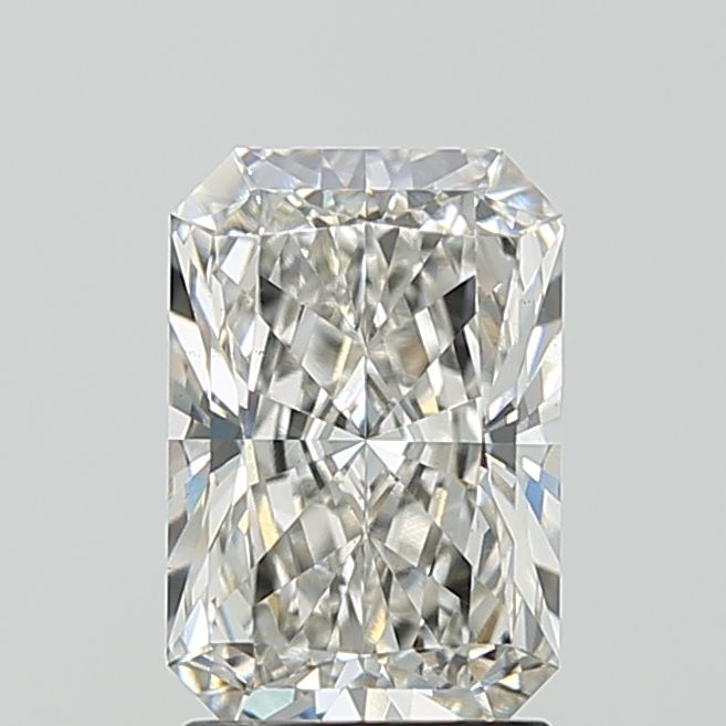 2.22 Carat Radiant Lab Diamond with  Cut Diamond in 14KT  view 1
