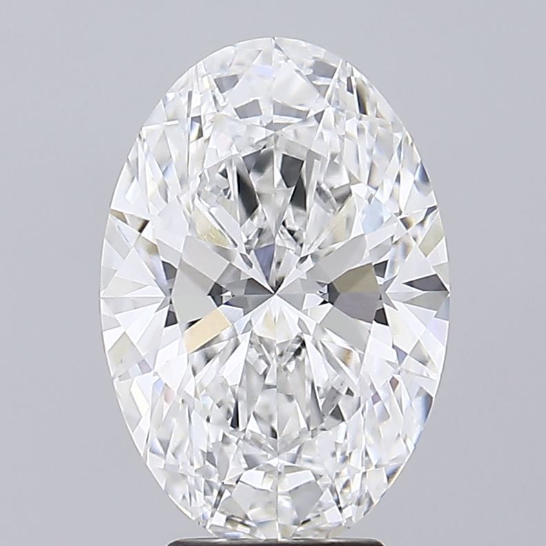 5.01 Carat Oval Lab Diamond with  Cut Diamond in 14KT  view 1
