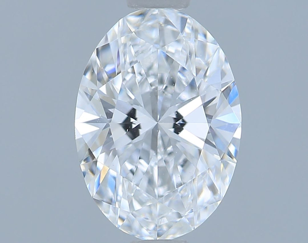 1.02 Carat Oval Lab Diamond with  Cut Diamond in 14KT  view 1
