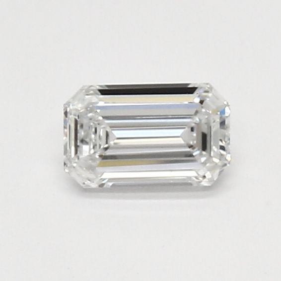 0.42 Carat Emerald Lab Diamond with  Cut Diamond in 14KT  view 1
