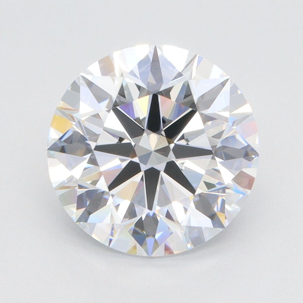 4.0 Carat Round Lab Diamond with  Cut Diamond in 14KT  view 1
