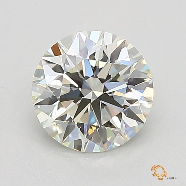 0.51 Carat Round Lab Diamond with  Cut Diamond in 14KT  view 1
