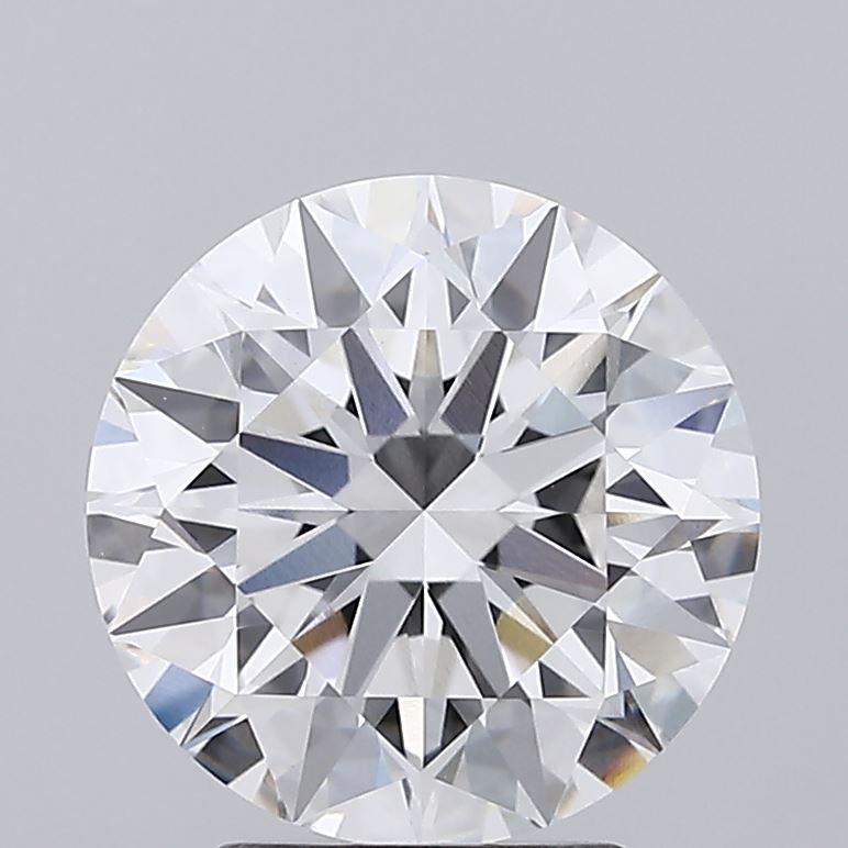 3.6 Carat Round Lab Diamond with  Cut Diamond in 14KT  view 1
