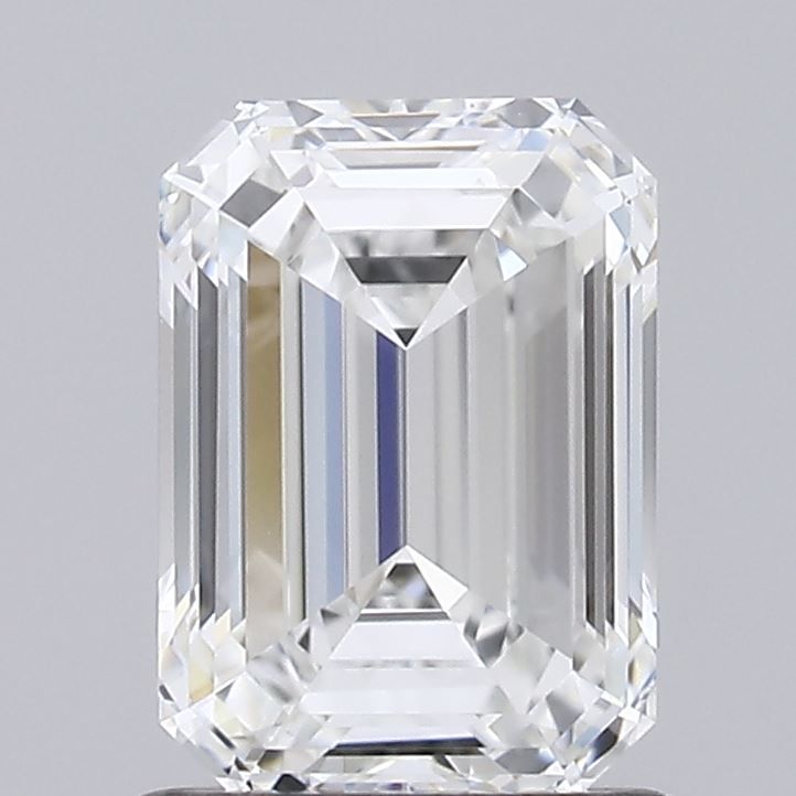 1.12 Carat Emerald Lab Diamond with  Cut Diamond in 14KT  view 1
