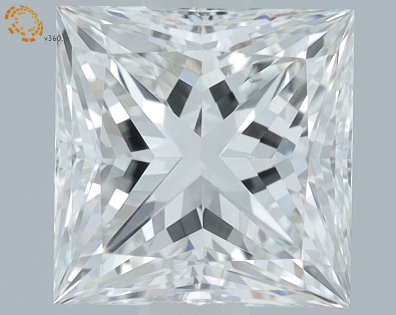 1.1 Carat Princess Lab Diamond with  Cut Diamond in 14KT  view 1
