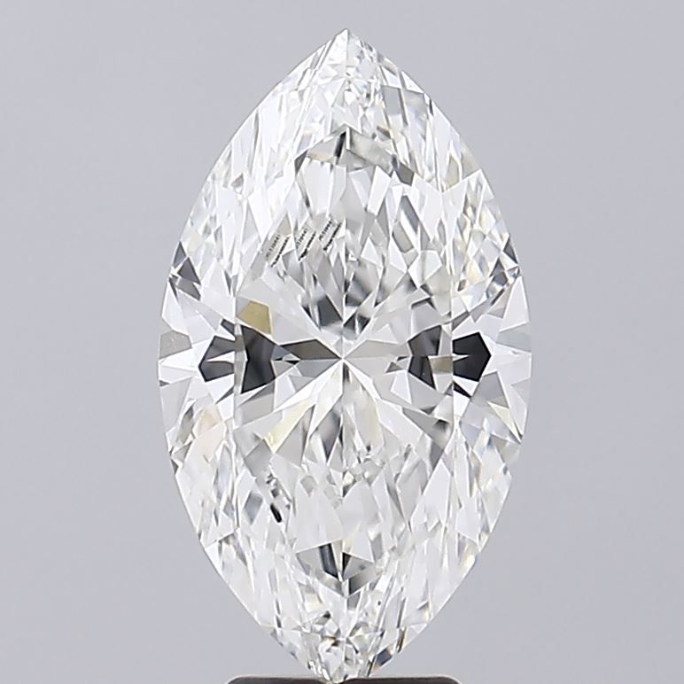 5.53 Carat Marquise Lab Diamond with  Cut Diamond in 14KT  view 1
