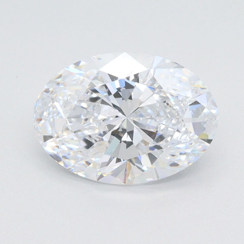 2.0 Carat Oval Lab Diamond with  Cut Diamond in 14KT  view 1
