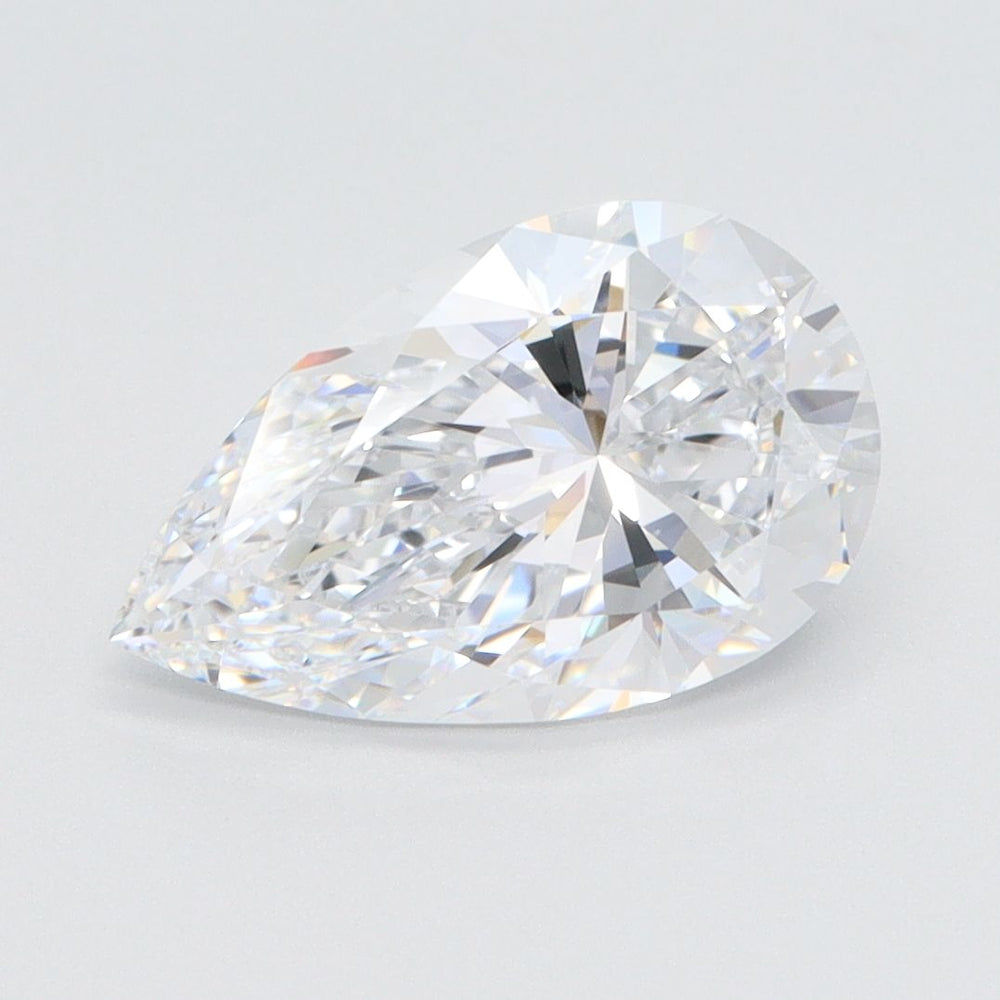 2.25 Carat Pear Lab Diamond with  Cut Diamond in 14KT  view 1
