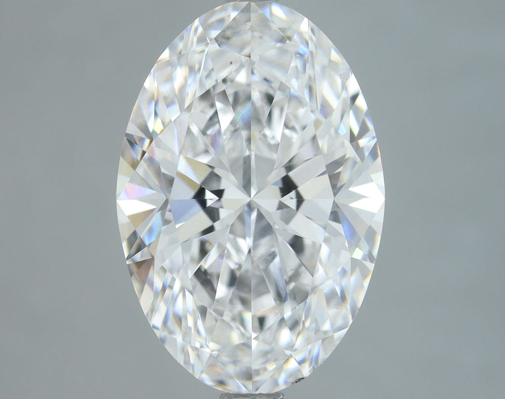 3.91 Carat Oval Lab Diamond with  Cut Diamond in 14KT  view 1
