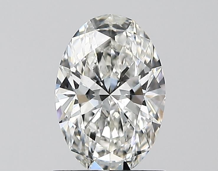 1.01 Carat Oval Lab Diamond with  Cut Diamond in 14KT  view 1
