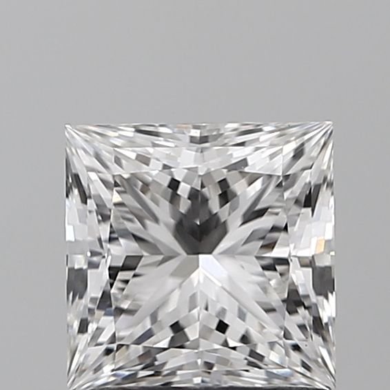 1.38 Carat Princess Lab Diamond with  Cut Diamond in 14KT  view 1
