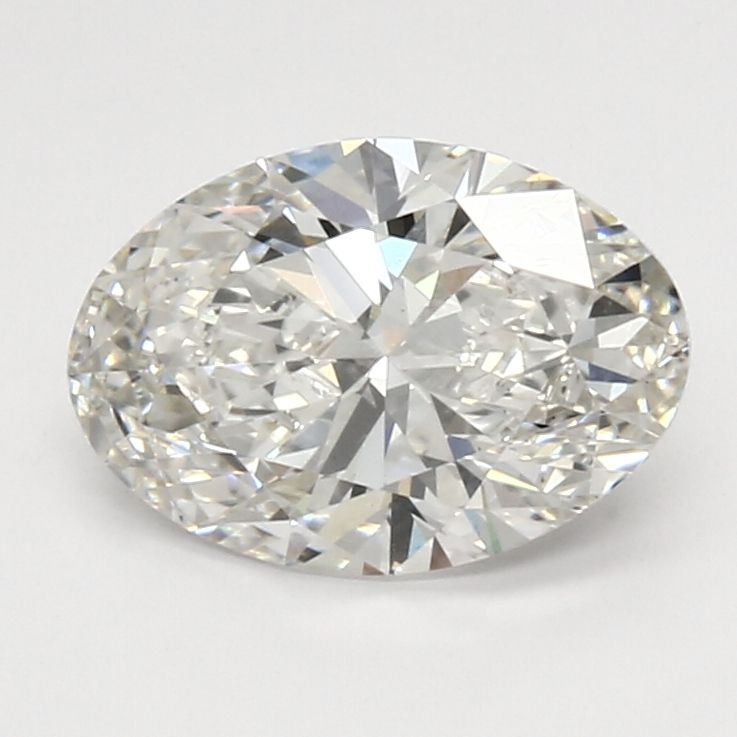 2.19 Carat Oval Lab Diamond with  Cut Diamond in 14KT  view 1
