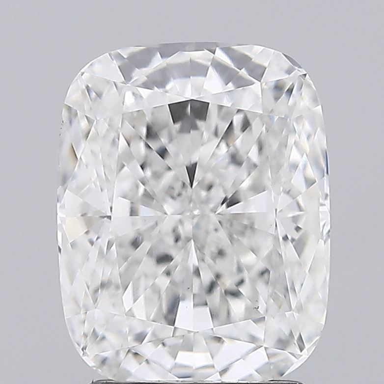 2.51 Carat Cushion Lab Diamond with  Cut Diamond in 14KT  view 1
