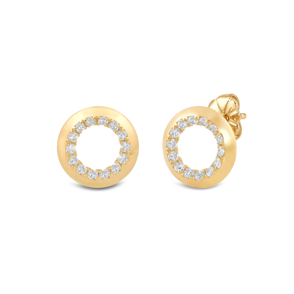 Circle Diamond Accent Earrings