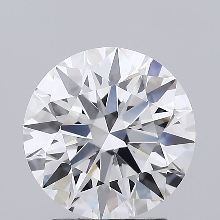 2.4 Carat Round Lab Diamond with  Cut Diamond in 14KT  view 1
