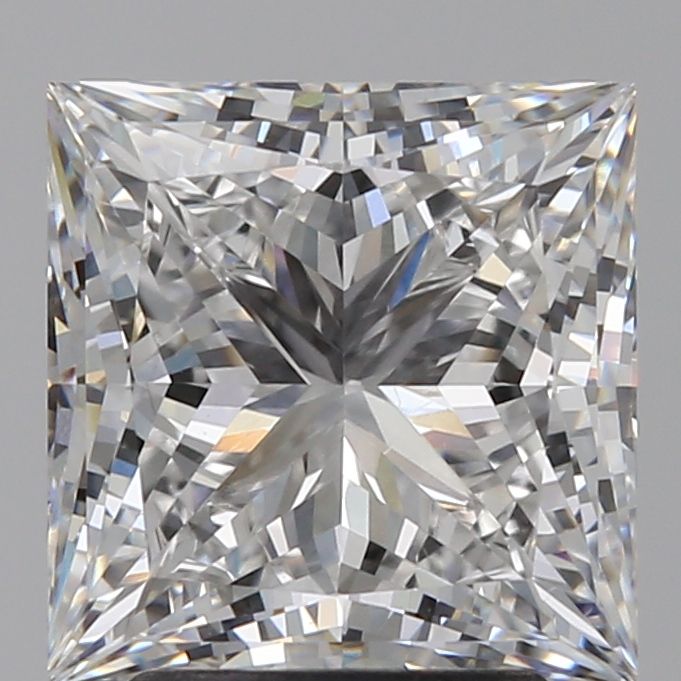 3.13 Carat Princess Lab Diamond with  Cut Diamond in 14KT  view 1
