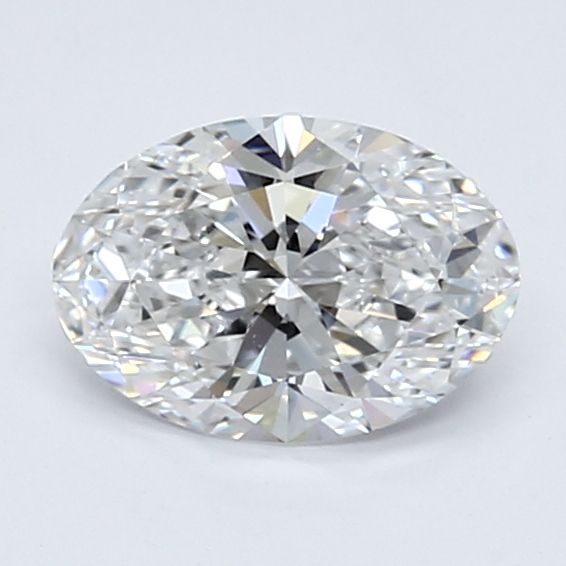 1.03 Carat Oval Lab Diamond with  Cut Diamond in 14KT  view 1
