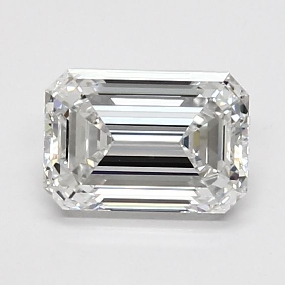 1.11 Carat Emerald Lab Diamond with  Cut Diamond in 14KT  view 1
