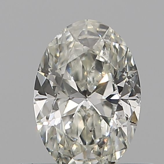 0.4 Carat Oval Natural Diamond with  Cut Diamond in 14KT  view 1
