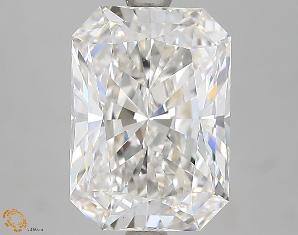 3.12 Carat Radiant Lab Diamond with  Cut Diamond in 14KT  view 1
