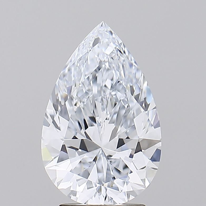 3.12 Carat Pear Lab Diamond with  Cut Diamond in 14KT  view 1
