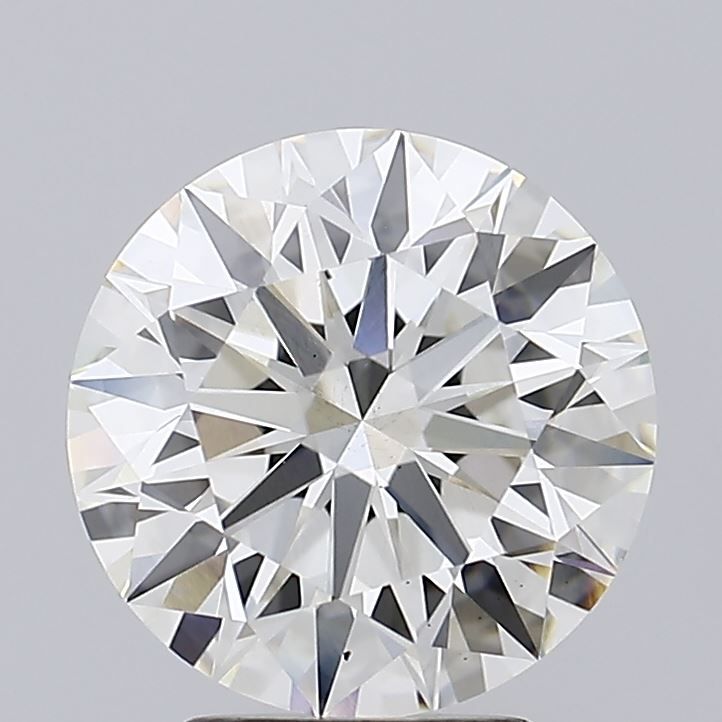 3.39 Carat Round Lab Diamond with  Cut Diamond in 14KT  view 1
