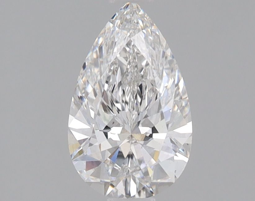 0.86 Carat Pear Lab Diamond with  Cut Diamond in 14KT  view 1

