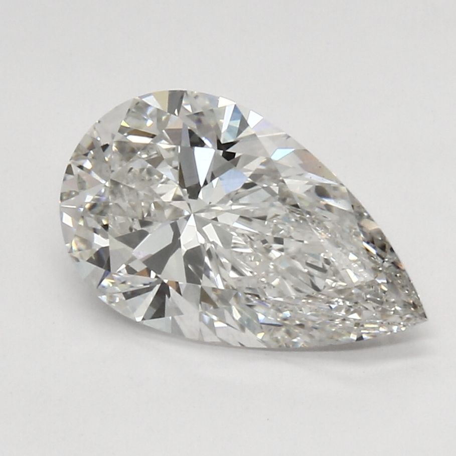 2.16 Carat Pear Lab Diamond with  Cut Diamond in 14KT  view 1
