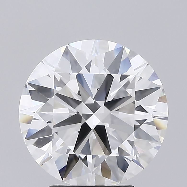 3.58 Carat Round Lab Diamond with  Cut Diamond in 14KT  view 1
