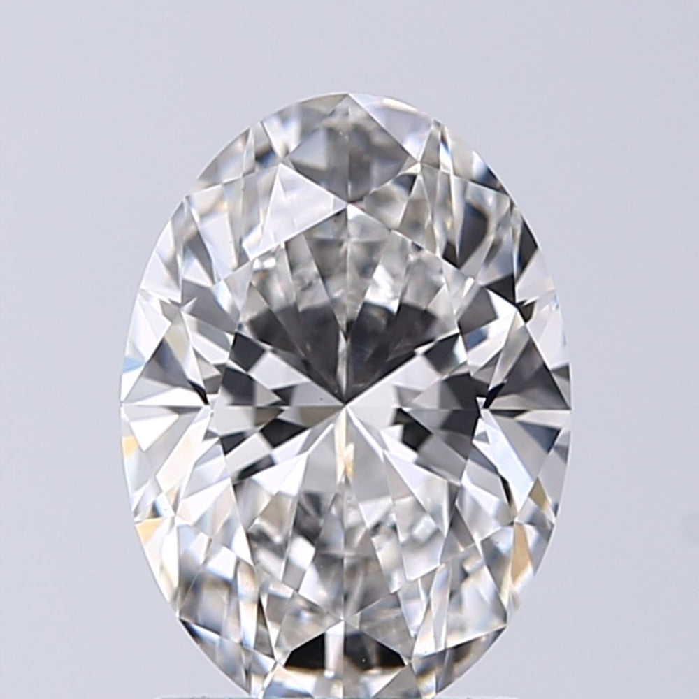 1.5 Carat Oval Lab Diamond with  Cut Diamond in 14KT  view 1
