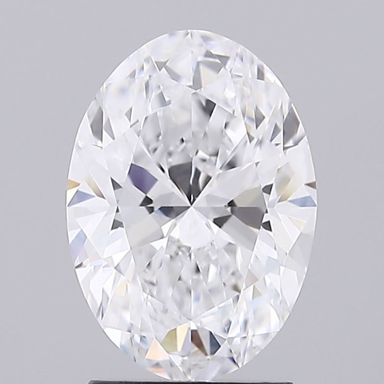 2.0 Carat Oval Lab Diamond with  Cut Diamond in 14KT  view 1
