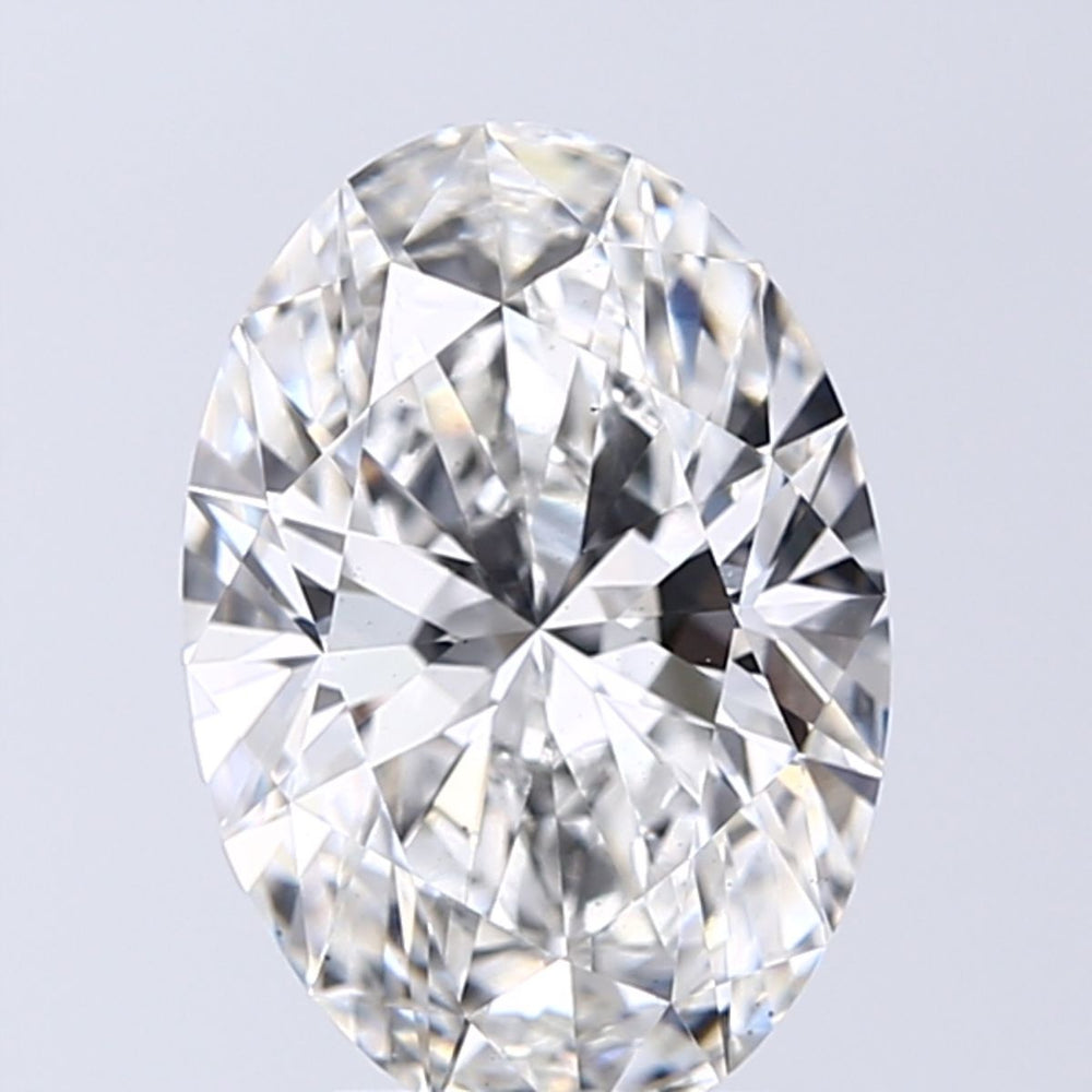2.51 Carat Oval Lab Diamond with  Cut Diamond in 14KT  view 1
