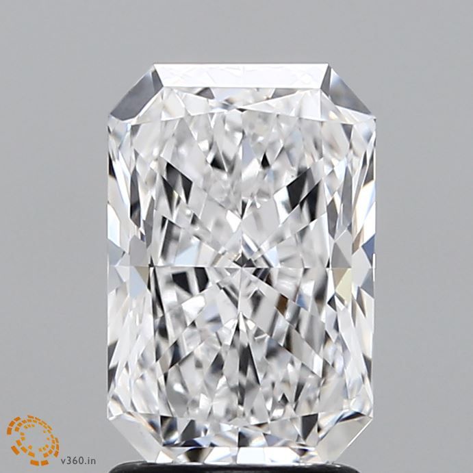 2.03 Carat Radiant Lab Diamond with  Cut Diamond in 14KT  view 1
