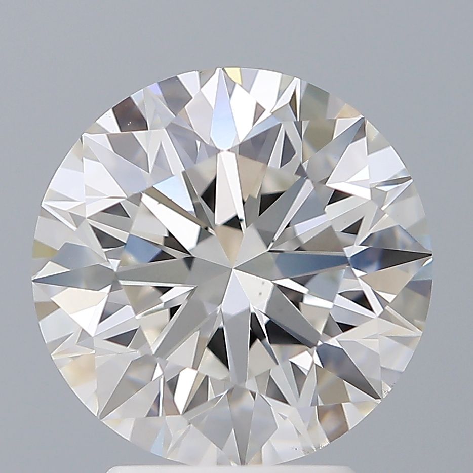3.01 Carat Round Lab Diamond with  Cut Diamond in 14KT  view 1
