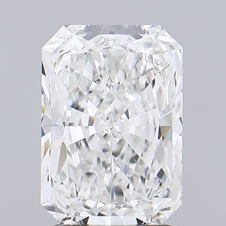 2.06 Carat Radiant Lab Diamond with  Cut Diamond in 14KT  view 1
