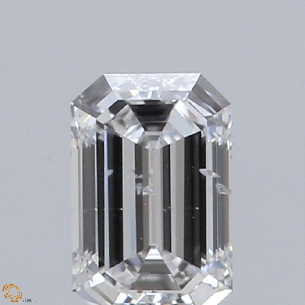 0.4 Carat Emerald Natural Diamond with  Cut Diamond in 14KT  view 1
