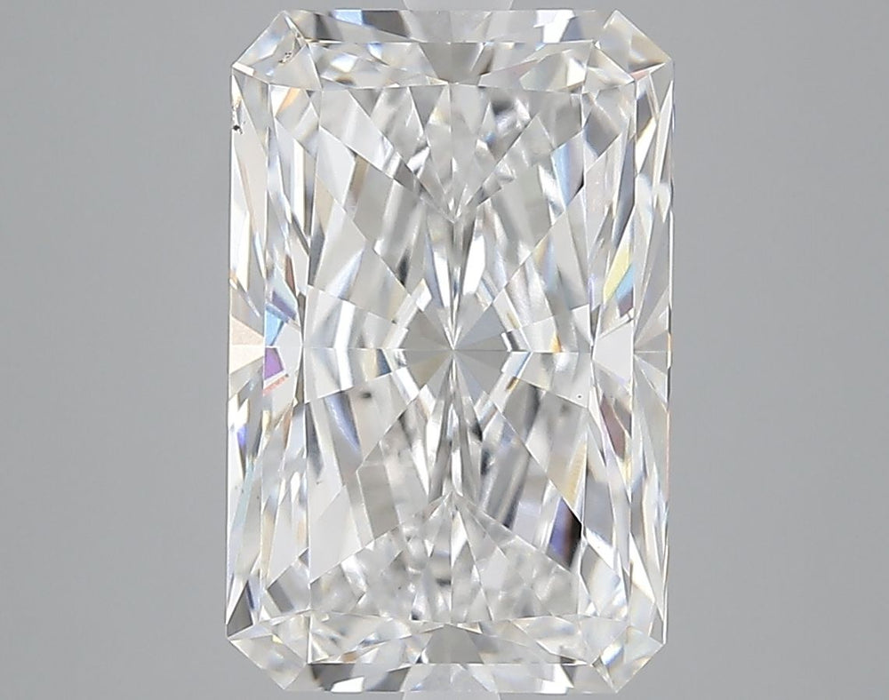5.0 Carat Radiant Lab Diamond with  Cut Diamond in 14KT  view 1

