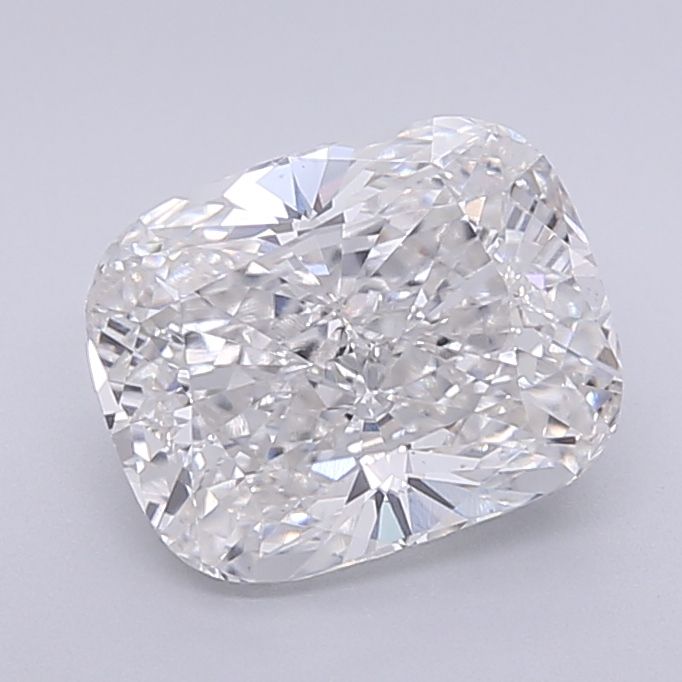 2.47 Carat Cushion Lab Diamond with  Cut Diamond in 14KT  view 1
