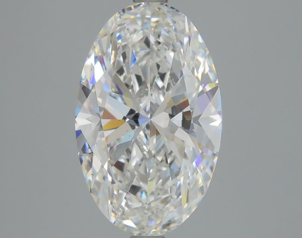4.2 Carat Oval Lab Diamond with  Cut Diamond in 14KT  view 1

