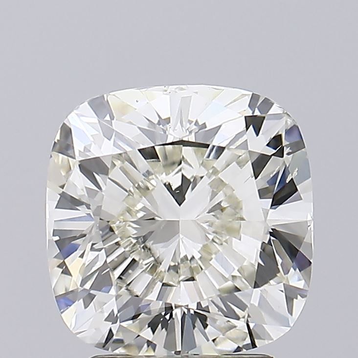 3.03 Carat Cushion Lab Diamond with  Cut Diamond in 14KT  view 1
