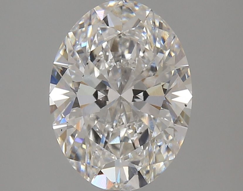 2.64 Carat Oval Lab Diamond with  Cut Diamond in 14KT  view 1
