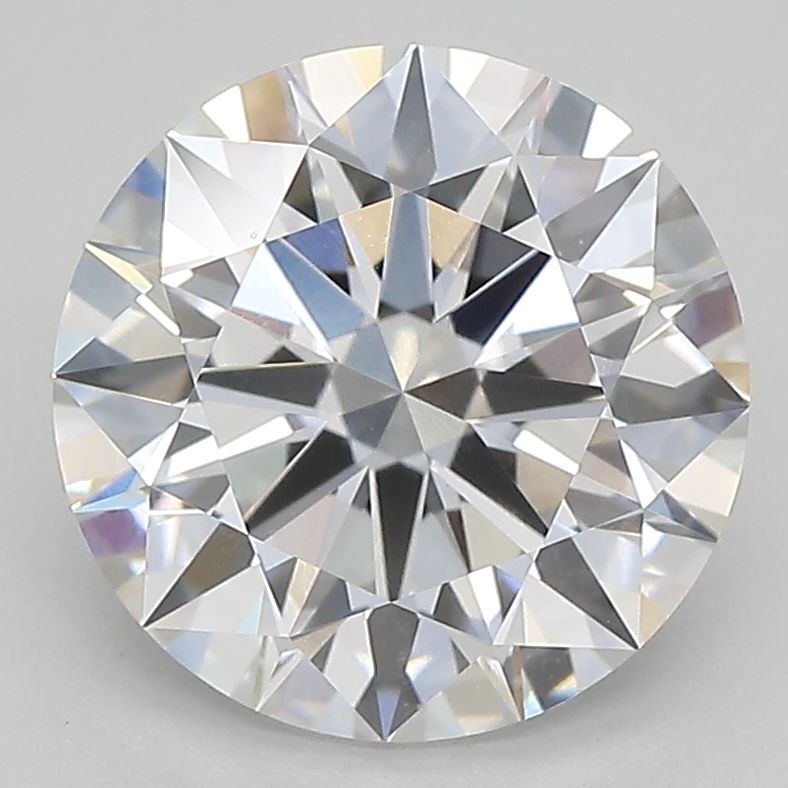 3.03 Carat Round Lab Diamond with  Cut Diamond in 14KT  view 1
